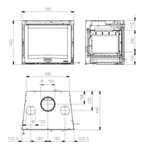 La Nordica Inserto 60 16, Kamineinsatz, Ventilato