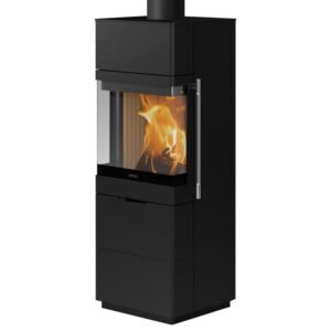 Lotus Allure Kaminofen Stahl schwarz, RR hinten od. RR oben