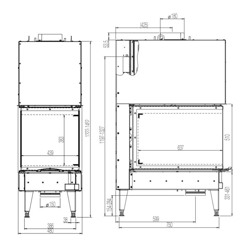 Austroflamm 48x72x51 S3 2.0 Kamineinsatz – Bild 5