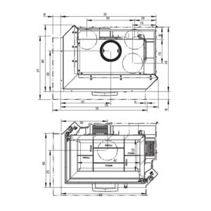 Austroflamm 63x40x42 S 2.0 Kamineinsatz Ecke links