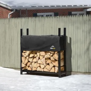 ShelterLogic Kaminholzregal mit Wetterschutz 120 cm x 36 cm
