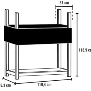 ShelterLogic Kaminholzregal mit Wetterschutz 120 cm x 36 cm