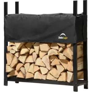 ShelterLogic Kaminholzregal mit Wetterschutz 120 cm x 36 cm