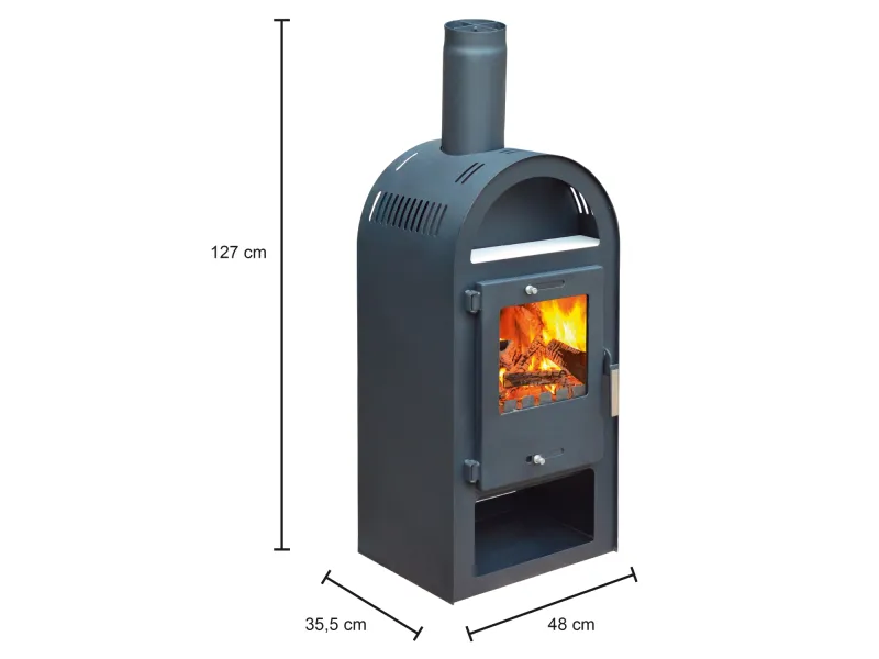 ACCENTE Kaminofen Magna 3.0 UNI-1963 3.0 Stahl Schwarz 7 kW – Bild 3