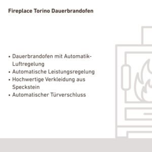 Fireplace Torino Dauerbrandofen Speckstein