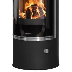 Oranier Arena Aqua 2.0 wasserführender Kaminofen Stahl Schwarz mit Abdeckplatte Glas