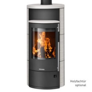Oranier Polar Neo 4 Kaminofen Stahl Schwarz / Keramik Seidenweiß