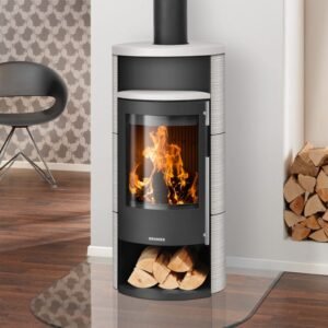 Oranier Polar Neo 4 Kaminofen Stahl Schwarz / Keramik Seidenweiß