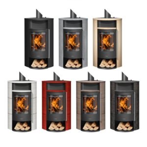 Oranier Polar Neo Eck Kaminofen Stahl Schwarz / Keramik Namib
