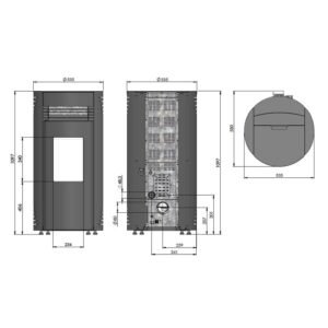 Oranier Sando 50 Pelletofen Bordeauxrot