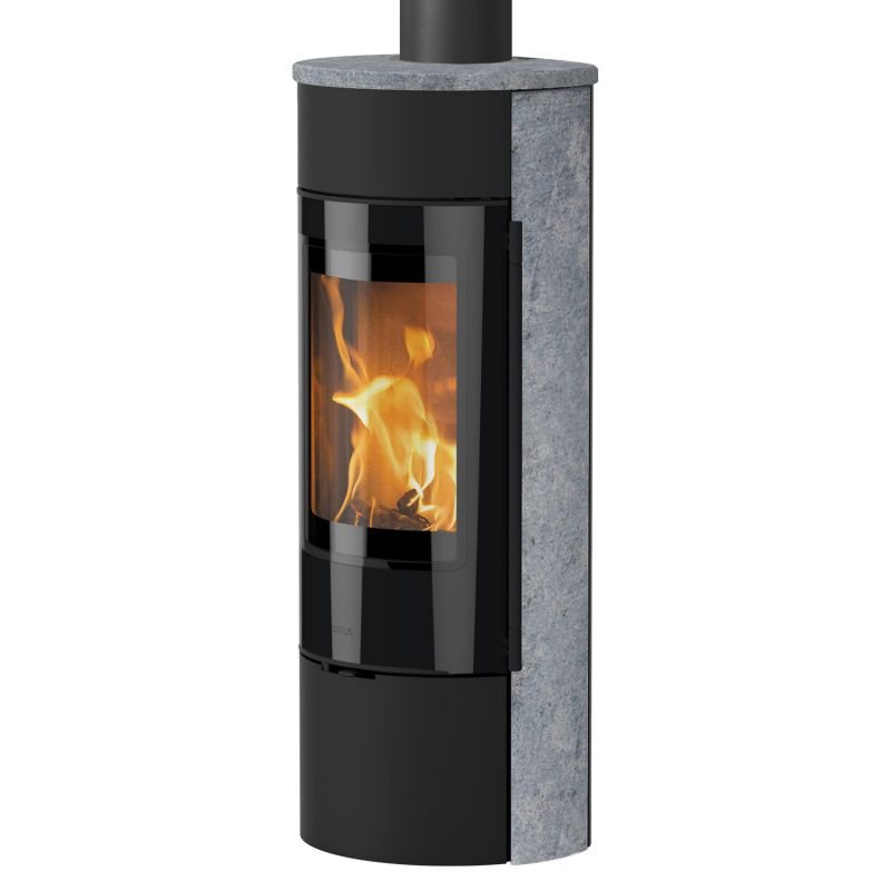 Lotus Prestige Magic 40 Kaminofen Schwarz/ Speckstein, RR hinten od. RR oben / optional Griffvarianten – Bild 2