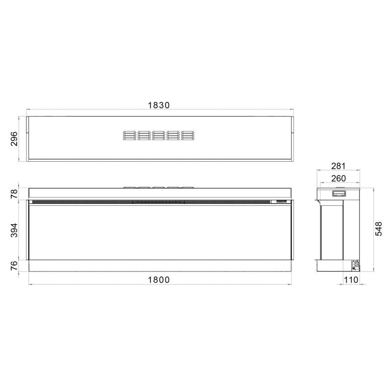 Trimline Fires 180E Solus Elektro-Kamineinsatz – Bild 12